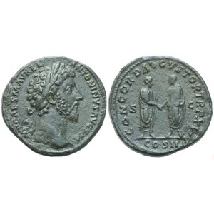 Marcus Aurelius (161-180), Sestertius, Rome, 161-162; Æ (19,11 g; 32,3 mm; 11 h)