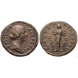 Faustina II, Sestertius struck under Marcus Aurelius and Lucius Verus, Rome, 161; Æ (21,92 g; 34 mm; 12 h)