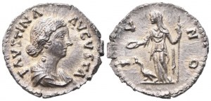 Faustina II, Denarius struck under Marcus Aurelius, Rome, c. 161-175; AR (3 g; 19 mm; 12 h)