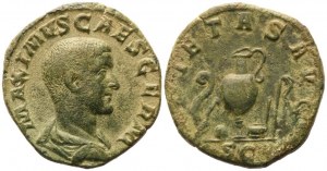 Maximus comme César, Sestertius frappé sous Maximinus I, Rome, 236-237 ; Æ (18,70 g ; 29,6 mm ; 12 h)