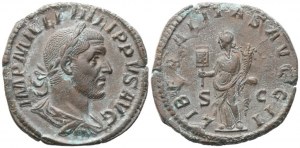 Filip I. (244-249), Sestercius, Řím, 247-249; Æ (g 18,95; mm 30,5; 6 h)