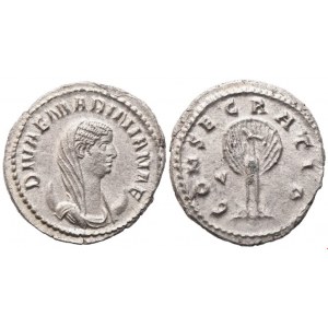 Diva Mariniana (died before 253), Antoninianus struck under Valerian I, Rome, 254-256; AR (4,37 g; 22,5 mm; 4 h)