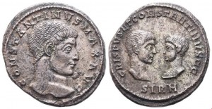 Constantine I (307-337), Heavy Miliarense, Sirmium; AR (5,13 g; 22 mm; 6 h)