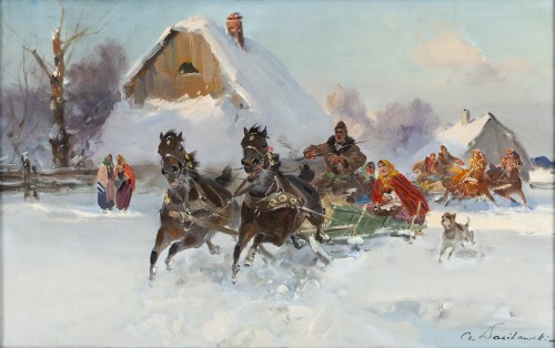 Czesław Wasilewski (1875 Warszawa - 1947 Łódź), Wesoła sanna