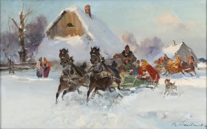 Czesław Wasilewski (1875 Warszawa - 1947 Łódź), Wesoła sanna