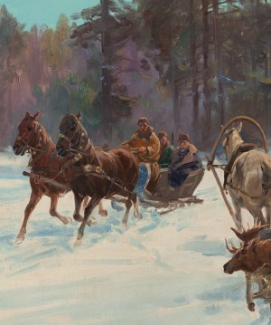 Ignacy Zygmuntowicz (1875 - 1947), Polowanie zimą