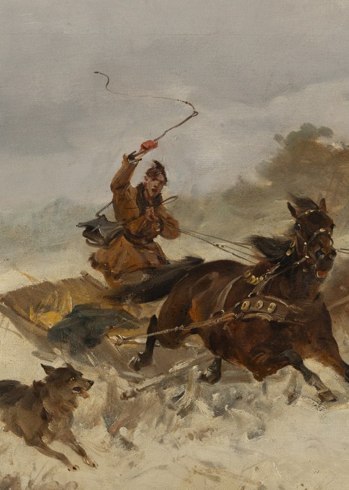 Czesław Wasilewski (1875 Warszawa - 1947 Łódź), Napad wilków
