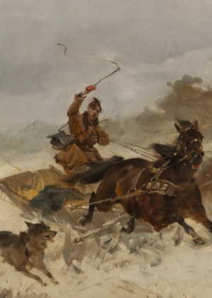 Czesław Wasilewski (1875 Warszawa - 1947 Łódź), Napad wilków