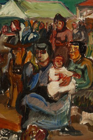 Henryk Epstein (1891 Łódź - 1944 obóz koncentracyjny, prawdopodobnie Auschwitz), Na targu, 1924