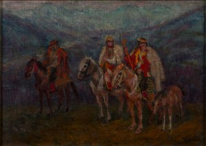 Friedrich Pautsch (1877 Delatyn near Stanislawow - 1950 Krakow), Hutsul young couple