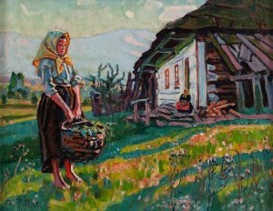 Gustaw Pillati (1874 Warsaw - 1931 Warsaw), In a highland homestead