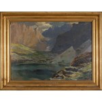 Michał Stańko (1901 Sosnowiec - 1969 Zakopane), Morskie oko o zachodzie słońca