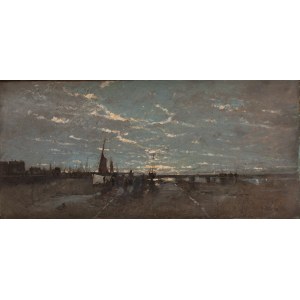 Richard von Poschinger (1839 - 1915), Zachód słońca nad morzem