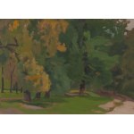 Stanislaw Czajkowski (1878 Warsaw - 1954 Sandomierz), View of the park, 1950