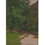 Stanislaw Czajkowski (1878 Warsaw - 1954 Sandomierz), View of the park, 1950