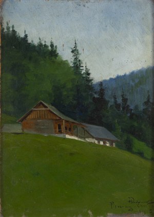 Marceli Harasimowicz (1859 Warszawa - 1935 Lwów), Pejzaż z Pienin , 1905