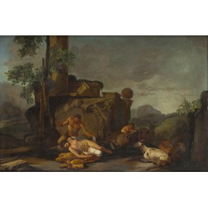 Autor nierozpoznany (XVIII/XIX w.), Satyr i nimfa