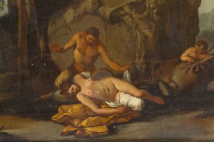 Autor nierozpoznany (XVIII/XIX w.), Satyr i nimfa