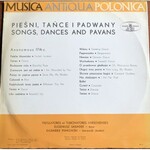 Musica Antiqua Polonica - Pieśni, tańce i padwany