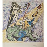 Salvador DALI (1904-1989), La Vierge et le rhinocéros, (Dziewica i nosorożec) z cyklu Les Vitraux (Witraże),1974