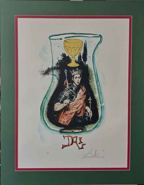 Salvador DALI (1904-1989), Król pucharów z cyklu Tarot, 1978