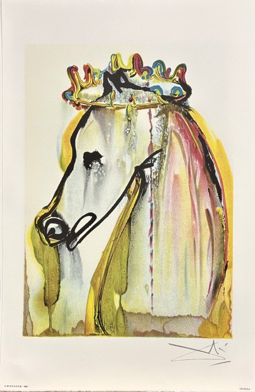 Salvador Dali (1904-1989), Caligula, 1983 , Z cyklu: Les Chevaux de Dali (Konie dalińskie),