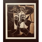 Picasso Pablo (1881-1973), Duża głowa kobieca w ozdobnym kapeluszu, 1962