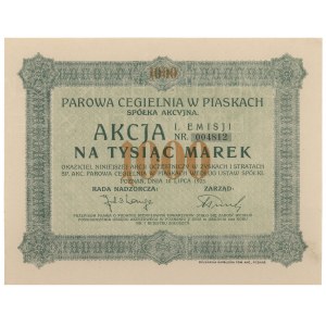 Dampfziegelei in Piaski, Em.1, 1.000 mkp 1923