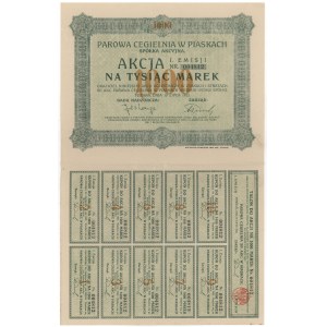 Dampfziegelei in Piaski, Em.1, 1.000 mkp 1923