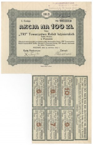 TRI Tow. of Engineering Works, Em.1, £100 1925