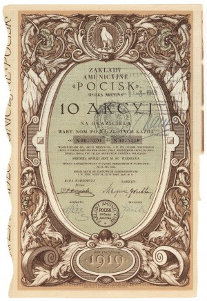 POCISK-Munitionswerke, 10x 100 Zloty 1932