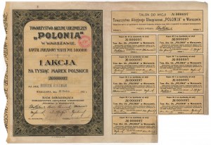 POLONIA Insurance Company, 1,000 mkp 1922