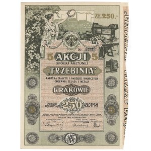 Fabryka Maszyn i Narzędzi Rolniczych Odlewnia Żelaza i Metali TRZEBINIA, 5x 50 zł 1924