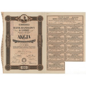 Handelsbank in Łódź, Em.1-3, 100 Zloty 1928 - RARE