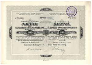 Banque d'escompte de Silésie, Em.4, 280 mkp 1919