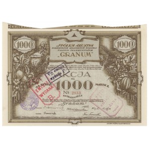 Unternehmen Akc. der Combined National...GRANUM, Em.4, 1.000 mkp