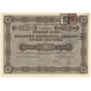 Zakłady Górnicze SILESIA, Em.2, 10x 10 zł 1928