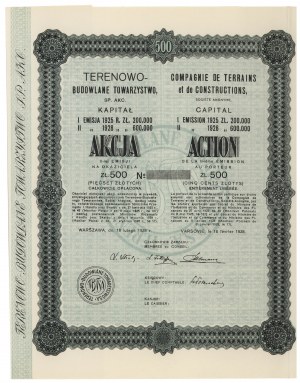 Terenowo-Budowlane Tow. Sp. Akc., Em.2, 500 zl 1928
