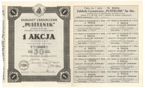 Zakłady Ceramiczne PUSTELNIK, 50 zl 1927