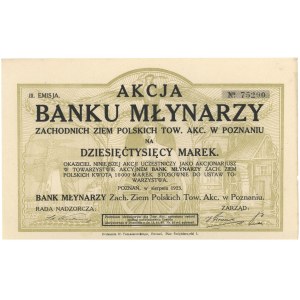Bank Młynarzy Zachodnich Ziem Polskich, Em.3, 10.000 mkp 1923