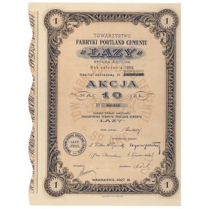 ŁAZY Tow. Fabryki Portland Cementu, 10 zł 1927