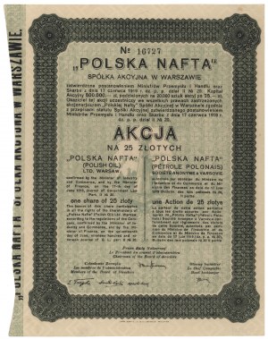 POLOGNE NAFTA Sp. Akc., 25 PLN - au porteur