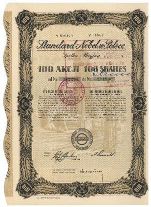 STANDARD NOBEL in Polen, Em.5, 100x 100 zl 1936