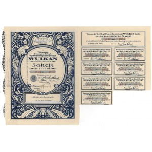 Warszawskie Tow. Fabryk Wyrobów Metalowych i Emaljowanych WULKAN, Em.1-5, 5x 3.000 mkp 1923
