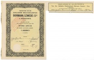 Towarzystwo Akc. Zakładów Mechanicznych BORMANN, SZWEDE i S-ka, 100 zl 1927