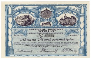 STRUG Industrie du bois à Zakopane, Em.2, 1 000 mkp 1923
