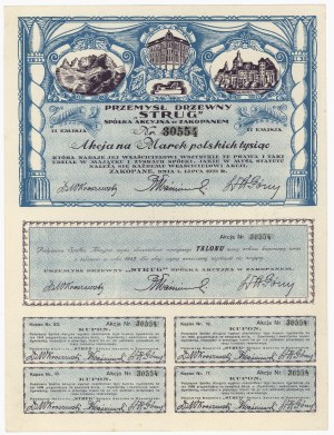 STRUG Industrie du bois à Zakopane, Em.2, 1 000 mkp 1923