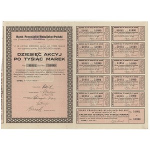 Bank Francusko-Belgijsko-Polski, Em.6, 10x 1.000 mk 1923