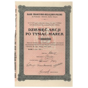 Französisch-Belgisch-Polnische Bank, Em.7, 10x 1.000 mk 1923