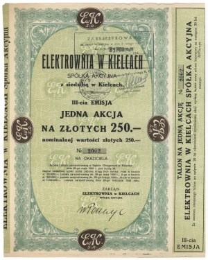 Kielce Power Plant, Em.3, 250 zloty 1935
